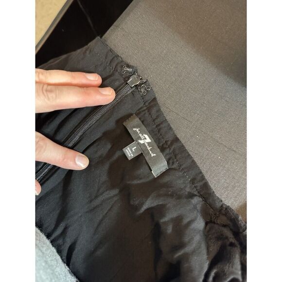 7 For All Mankind Wench Black Eyelet Lace Puff Sleeve Babydoll Dress Milkmaid L - Picture 7 of 7